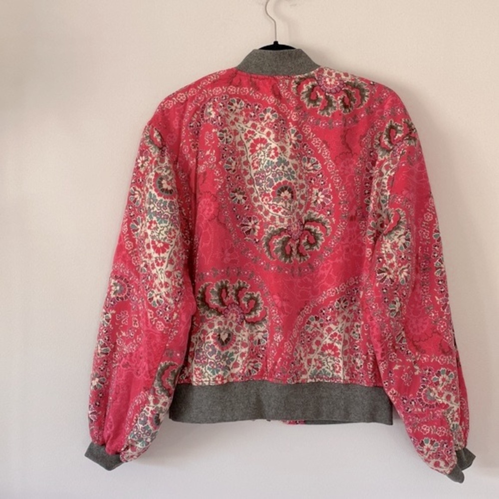 FREE PEOPLE Paisley Print Quilted Bomber Jacket - Picture 9 of 16
